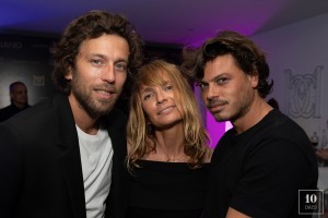 Romain Sichez, Axelle Laffont et Hugo Matha - Soirée à la suite Sandra & Co lors du 76ème Festival International du Film de Cannes le 24 mai 2023. © Aurelio Stella