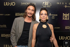 Sylvain Armand et Sandra Sisley - Soirée à la suite Sandra & Co lors du 76ème Festival International du Film de Cannes le 25 mai 2023. © Aurelio Stella